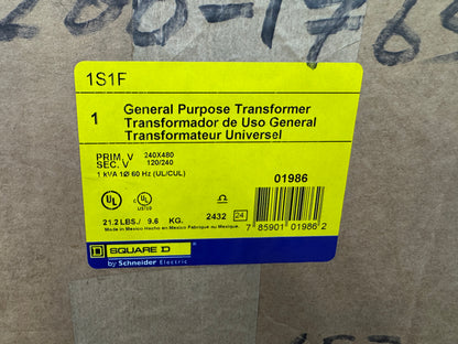 Square D General Purpose Transformer 1S1F