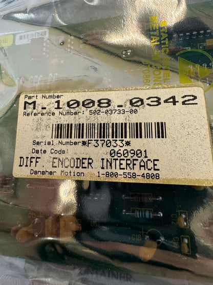 Danaher Motion Differential Encoder Interface Module M.1008.0342