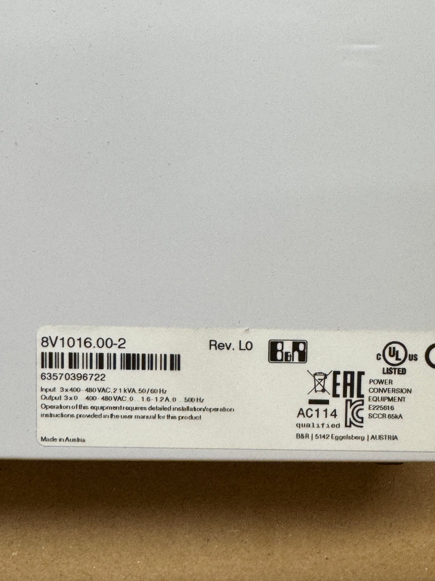 B&R Automation Servo Drive 8V1045.00-2