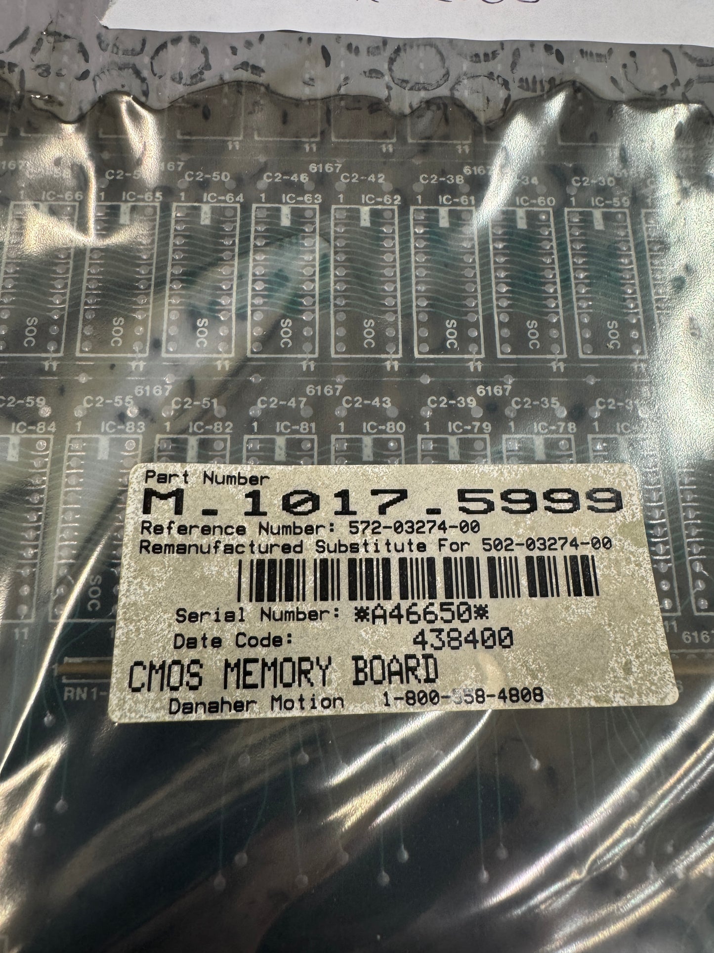 Danaher Motion CMOS Memory Board M-1017-5999