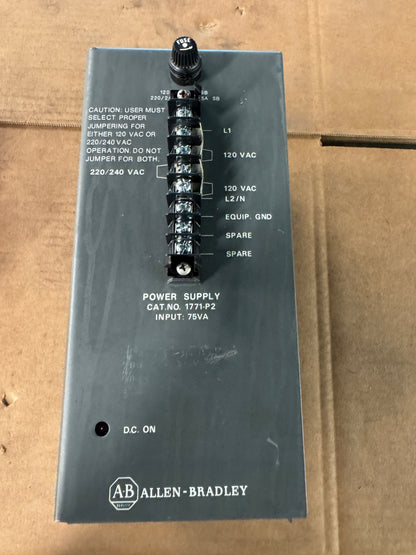 Allen-Bradley Power Supply 1771-P2 120/240 VAC