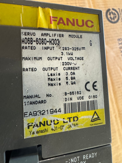 FANUC A06B-6080-H303 Servo Amplifier Module Untested Surplus