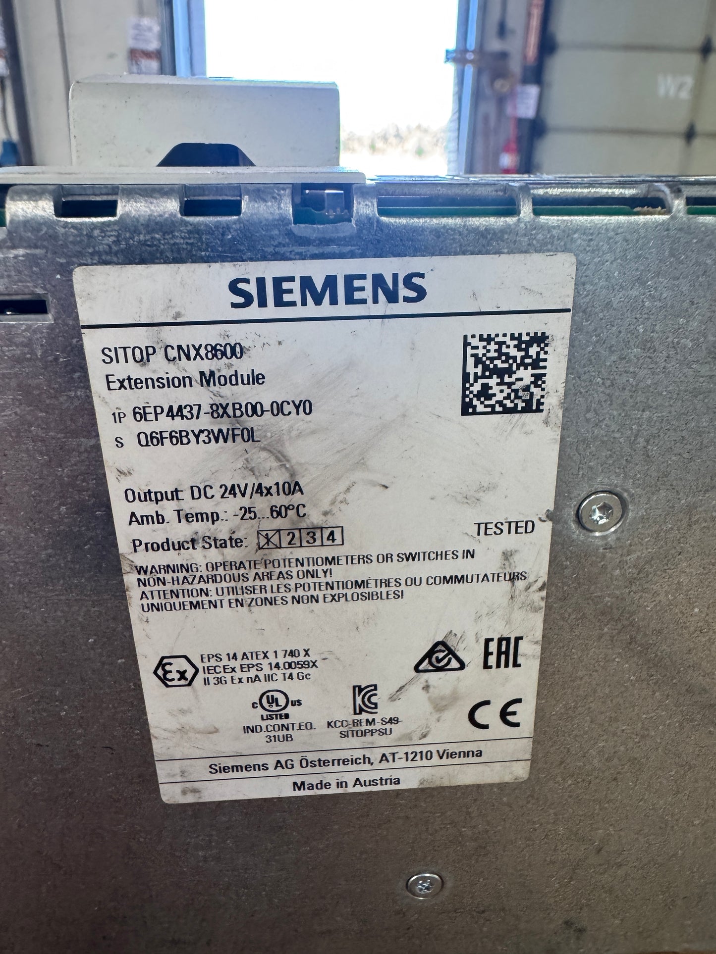 Siemens 6EP4437-8XB00-0CY0 Power Supply Extension Module 24V DC Untested Surplus