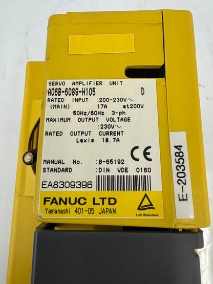 Fanuc Servo Amplifier Unit A06B-6089-H105