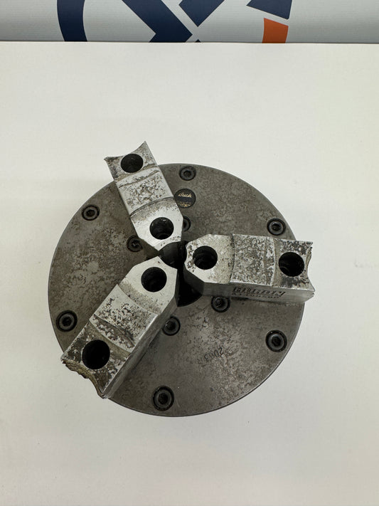 Buck Chuck Company (chuck body); Huron Machine Products Lathe Chuck 2063R | 6 in. Chuck Diameter | Orientation: Axial