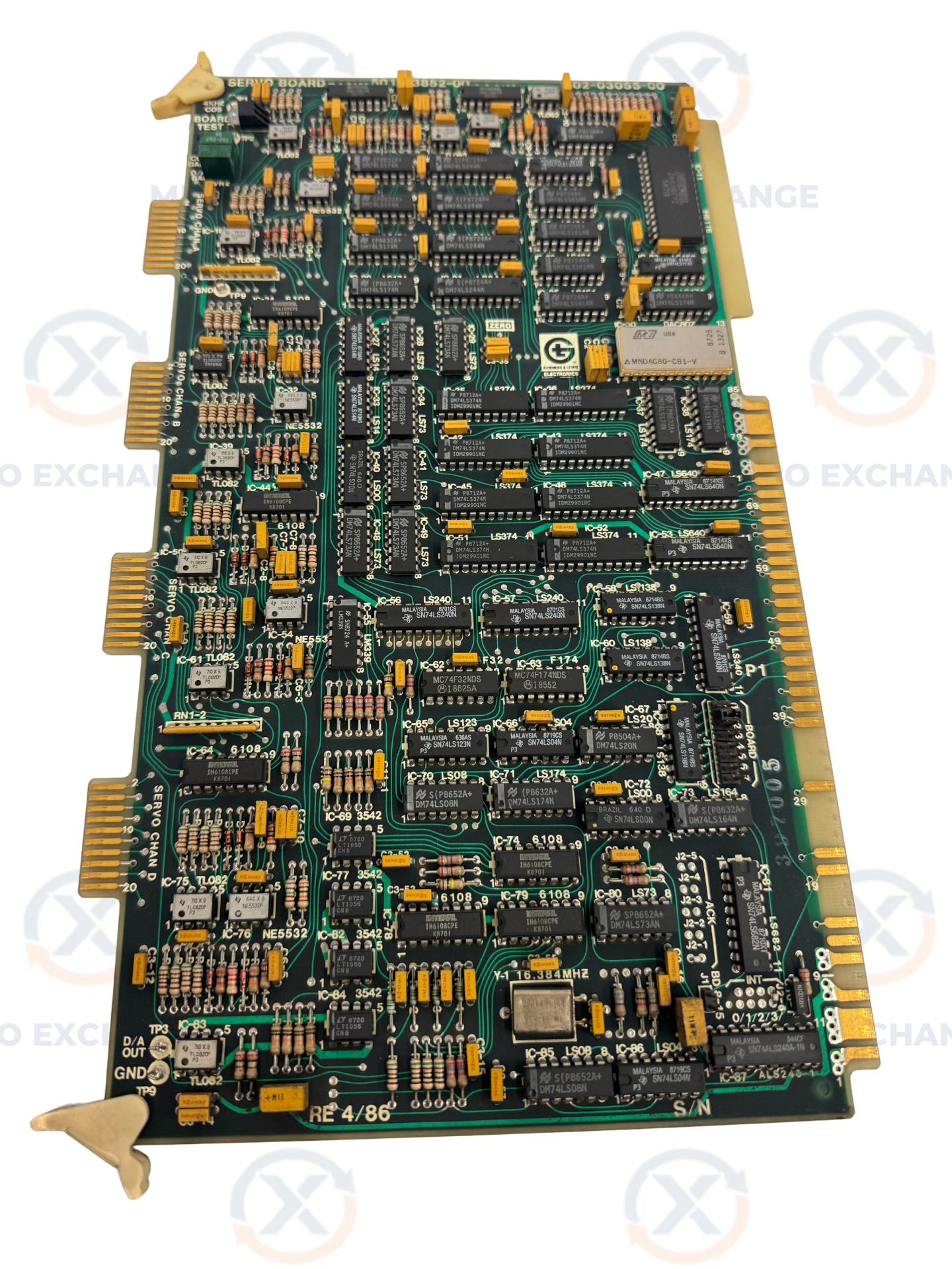 Giddings & Lewis Electronics Servo Board PCB Assembly 501-03852-00 & 502-03055-00
