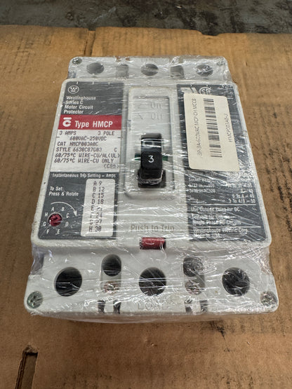 Westinghouse HMCP003A0C Motor Circuit Protector 600 VAC / 250 VDC Appears Unused 1764