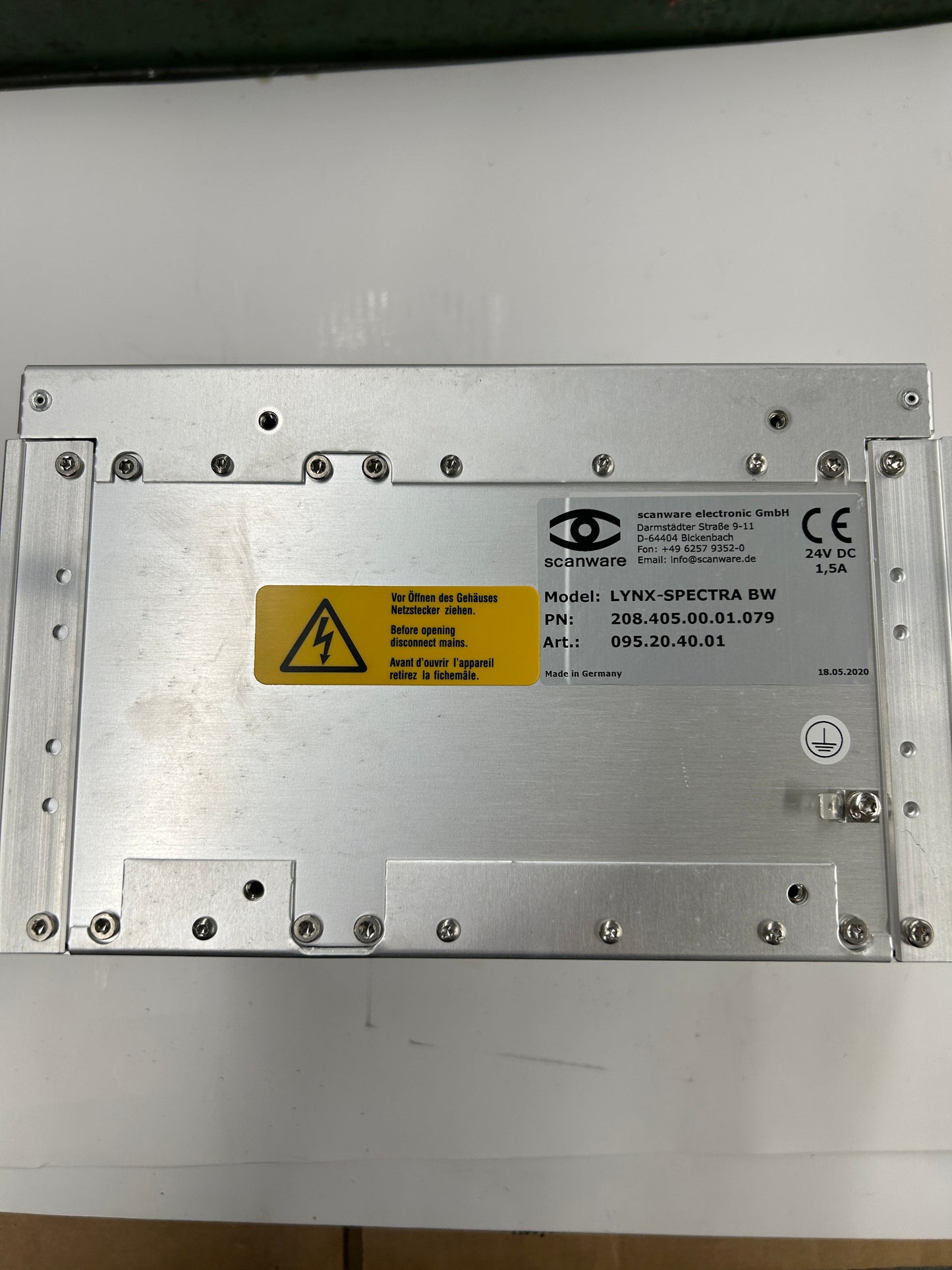 Scanware Electronic Vision Inspection Controller LYNX-SPECTRA BW PN: 208.405.00.01.079 24 VDC, 1.5A