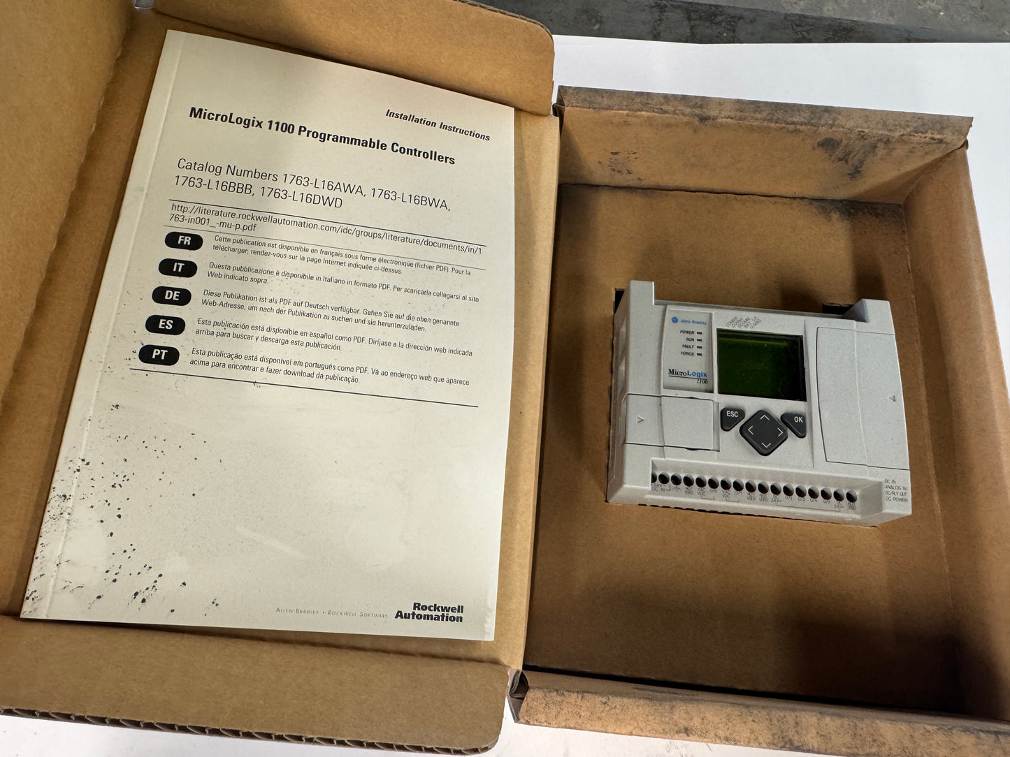 Allen-Bradley Programmable Controller 1763-L16BBB 24 VDC