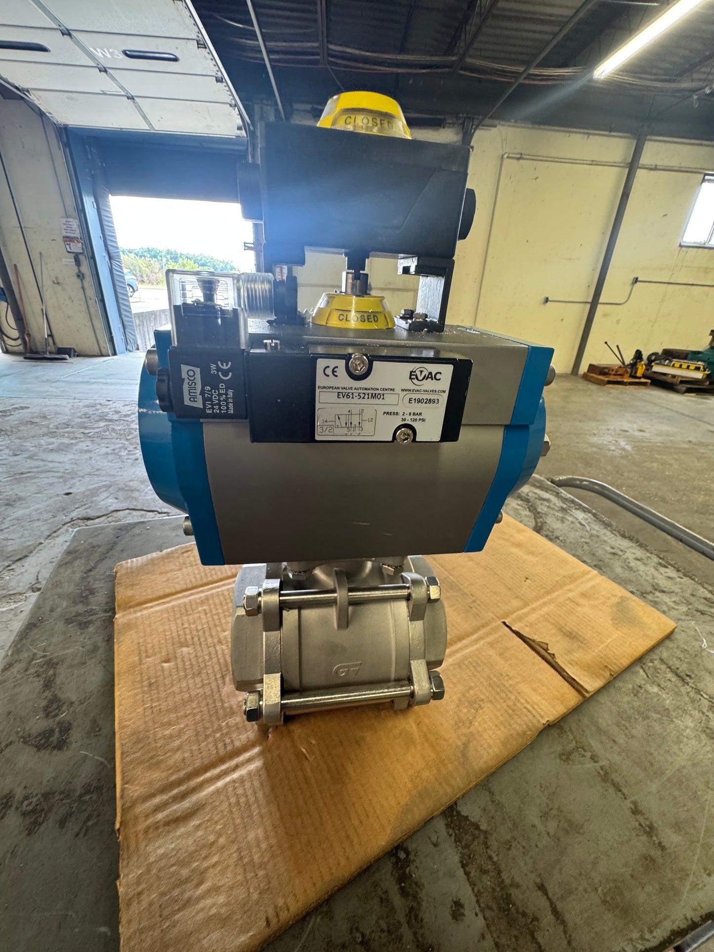 EVAC Pneumatic Actuated Ball Valve PVX-3"-NPTF-FB-MT35-NC 3 In. DN80 NPTF PN63