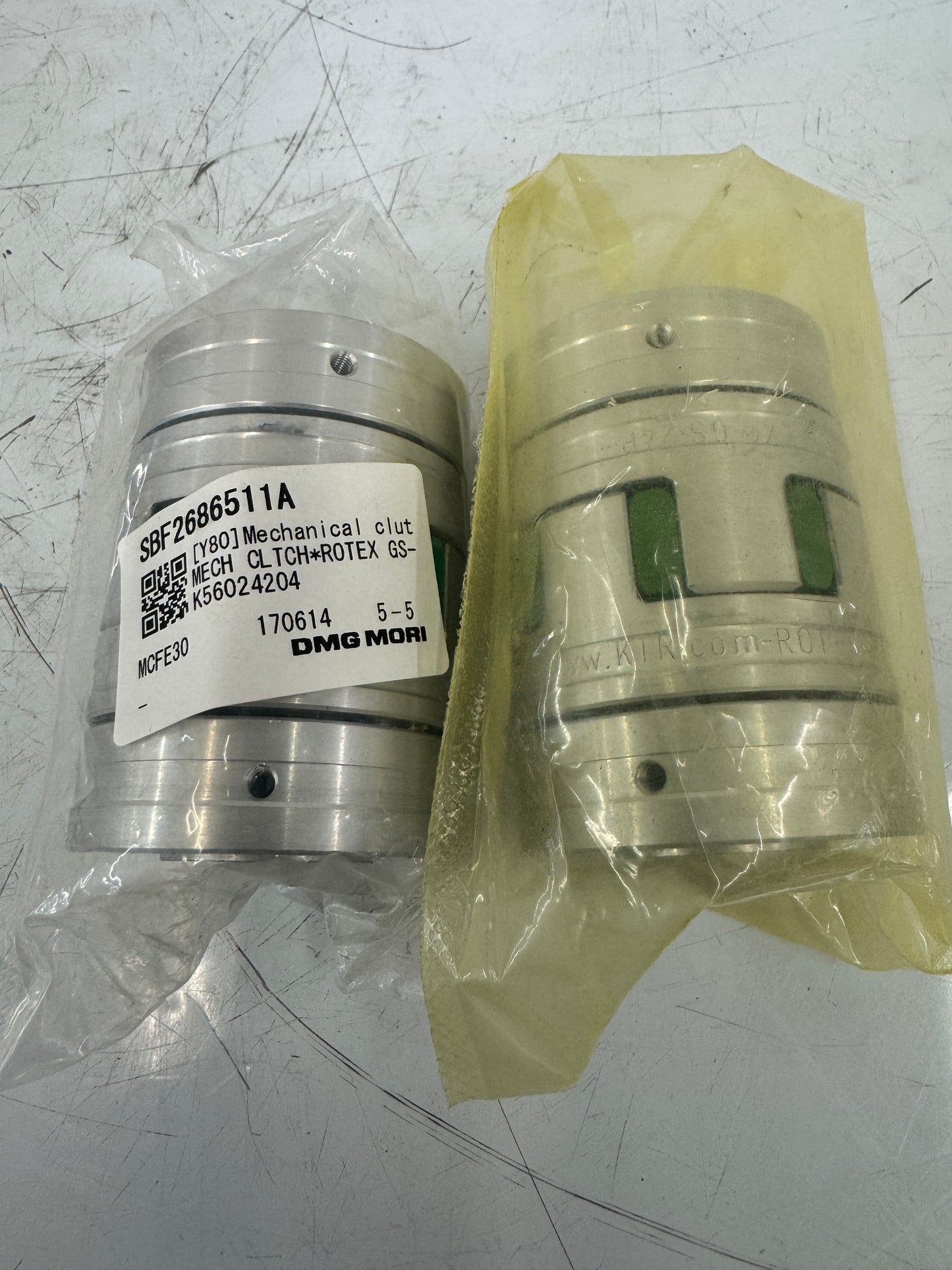 KTR ROTEX GS Series Steel Flanged Jaw Coupling Hubs, Size MCFE30 SBF2686511A (Matched Pair)