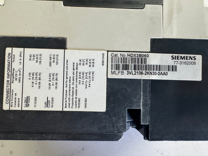 Siemens Circuit Breaker HDX3B060 600V