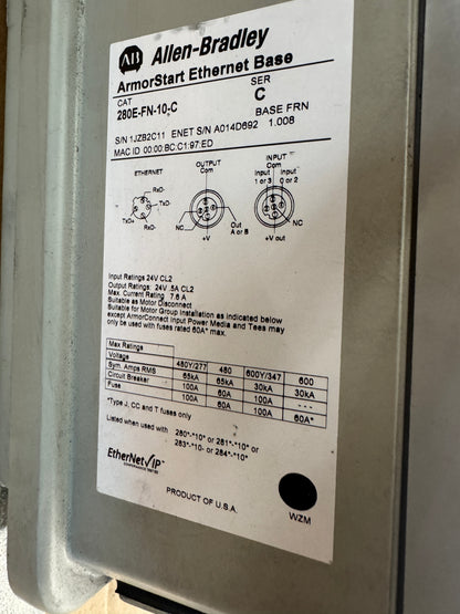 Allen-Bradley 284E-FVD1P4Z-10-CR-EMI-OC ArmorStart Control Module 380 to 480V AC