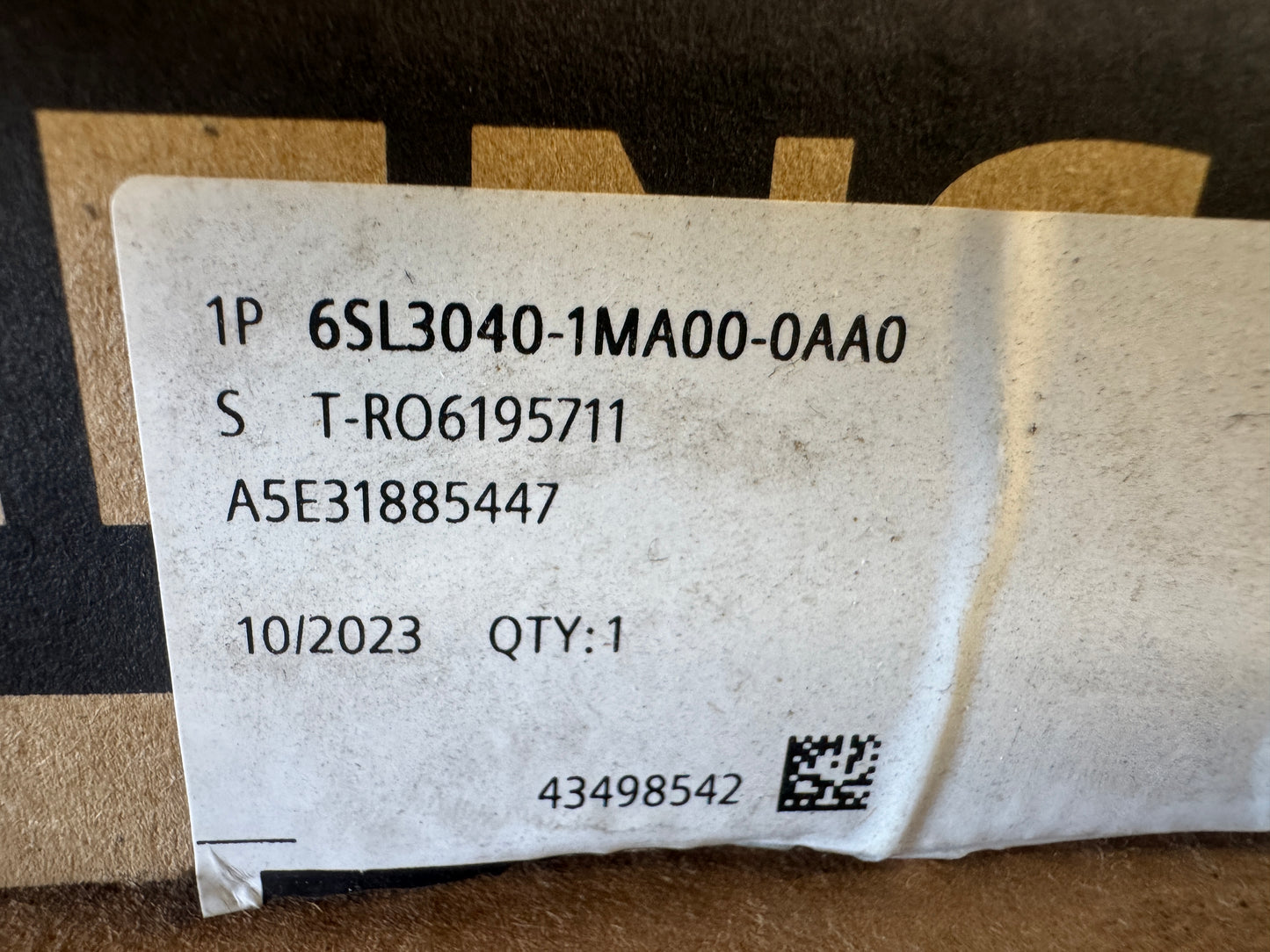 Siemens 6SL3040-1MA00-0AA0 Control Unit 24VDC Open Box Unused