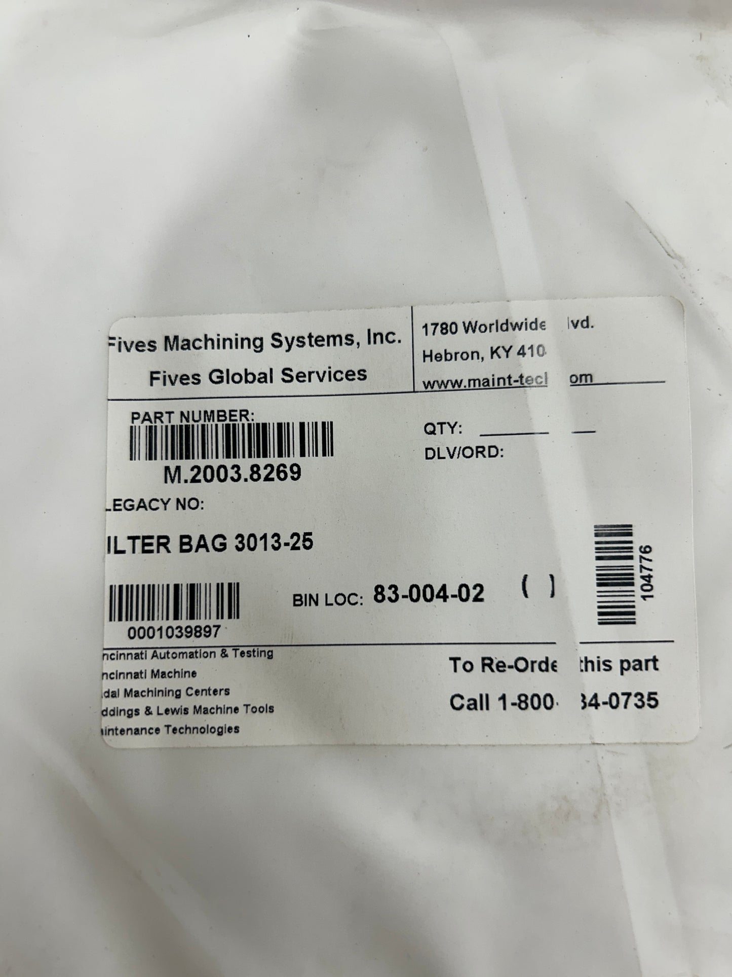 Chipblaster Filter Bag 3013-25 25 Micron