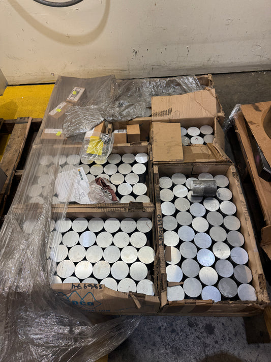 Lot of Aluminum Round Bar Cutoffs 2.5" Dia. x 3.5" L