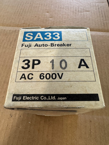 Fuji Electric SA33 Auto Circuit Breaker 600V AC Appears Unused