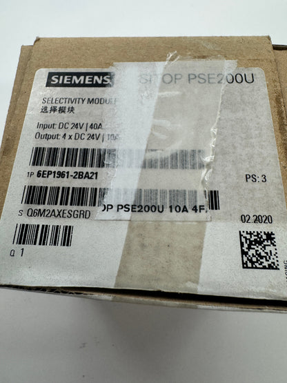Siemens Selectivity Module 6EP1961-2BA21 DC 24V