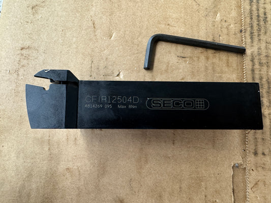 Seco Tools Indexable Grooving Tool Holder CFIR12504D | 1-1/4 In. Square Shank, 4 Insert Seat | Orientation: Radial