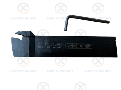 Seco Tools Indexable Grooving Tool Holder CFIR12504D | 1-1/4 In. Square Shank, 4 Insert Seat | Orientation: Radial