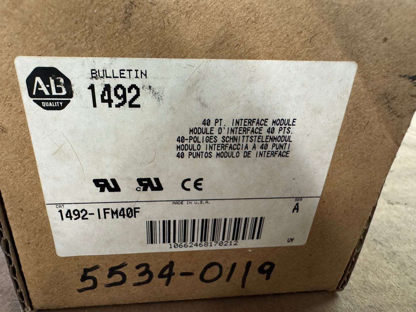 Allen-Bradley Digital Interface Module 1492-IFM40F 5 VDC Logic