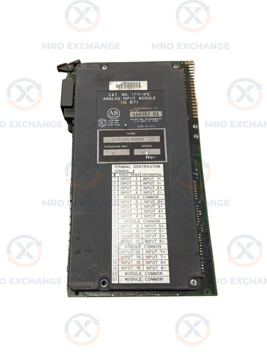 Allen-Bradley Analog Input Module 1771-IFE m02492 5V DC Backplane