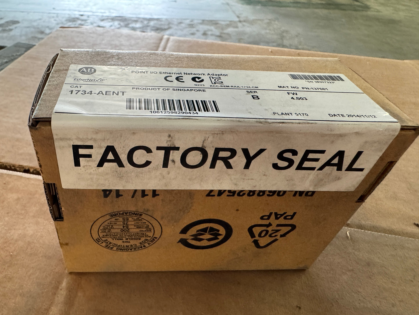 Allen-Bradley POINT I/O Ethernet Network Adaptor 1734-AENT 24V DC