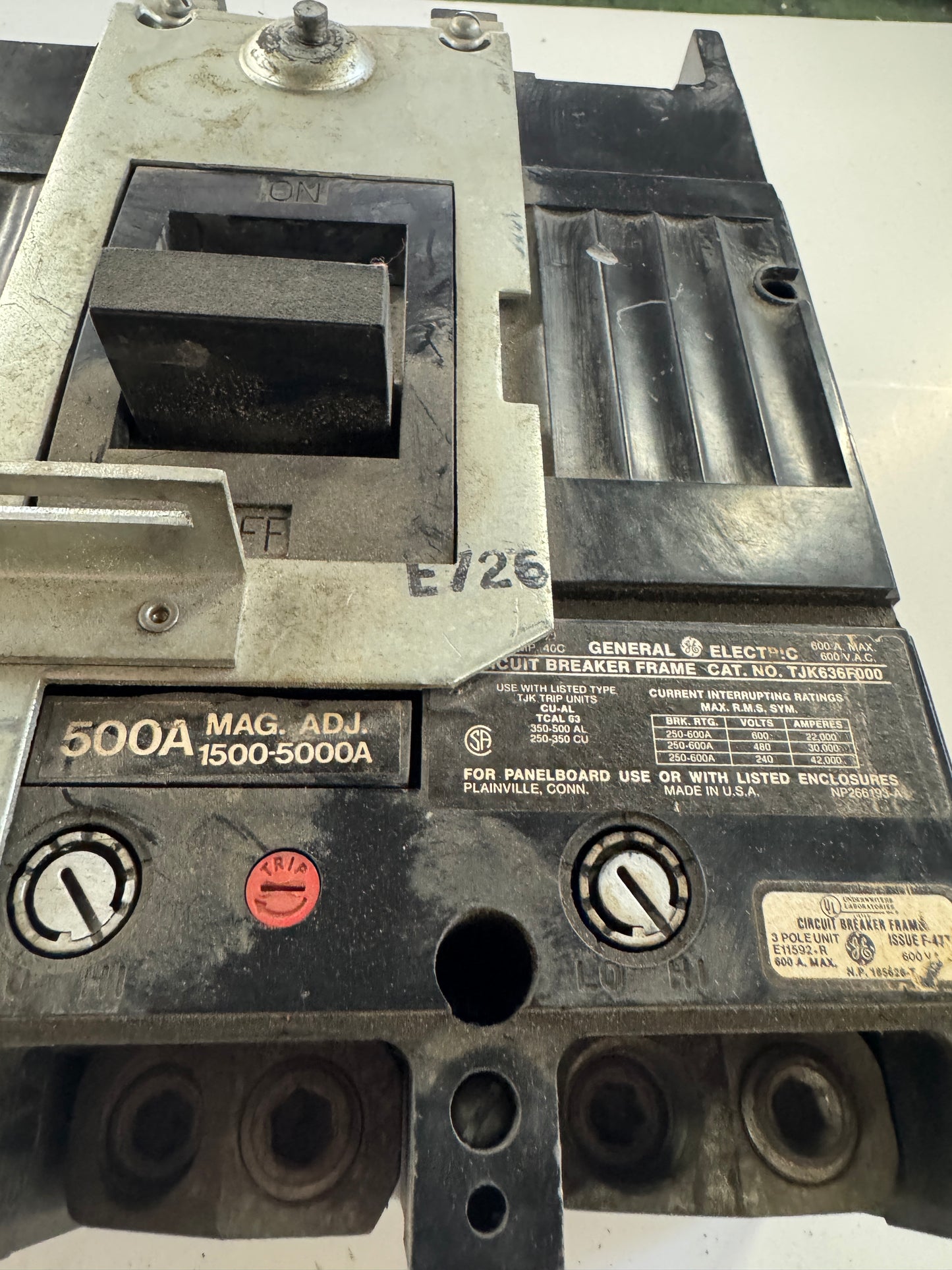 General Electric Circuit Breaker TJK636F000 600V AC
