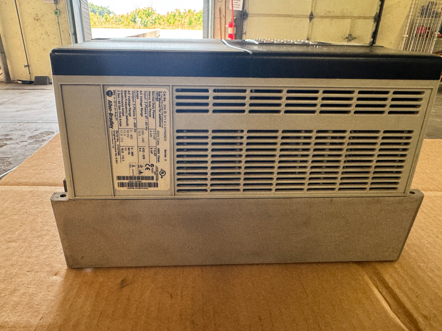 Allen-Bradley 20AD011A3AYNANC0 Variable Frequency Drive 480V AC 3-Phase