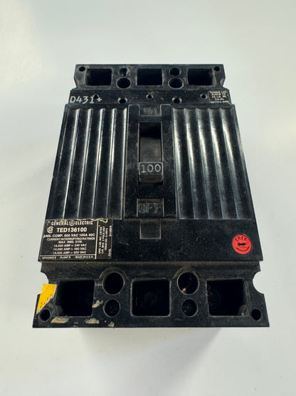 General Electric Molded Case Circuit Breaker TED136100 600V