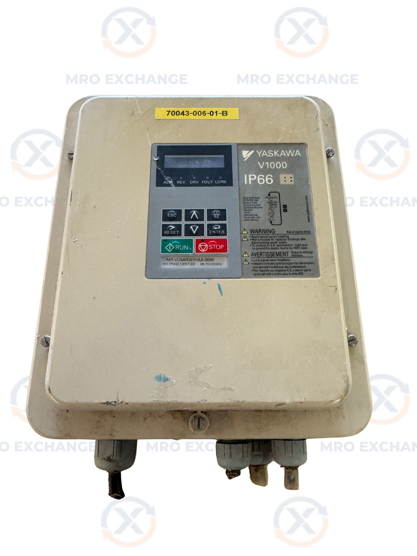 Yaskawa Variable Frequency Drive CIMR-VC4A0007HAA-0080 - 3 kW Variable RPM