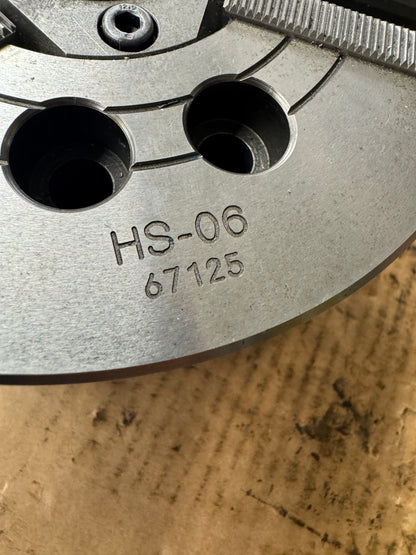 Samchully 3-Jaw Hydraulic Power Chuck HS-06 | 6.5 In. Diameter, 3-Jaw