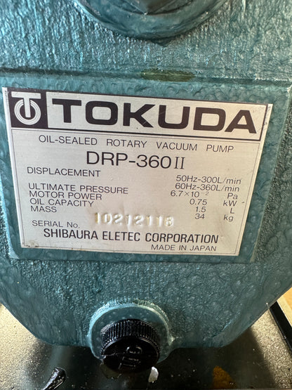 Tokuda Oil Sealed Rotary Vacuum Pump DRP-360II 0.067 Pa Ultimate Vacuum