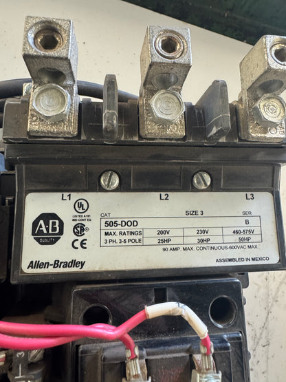 Allen-Bradley Reversing Motor Starter 505-DOD