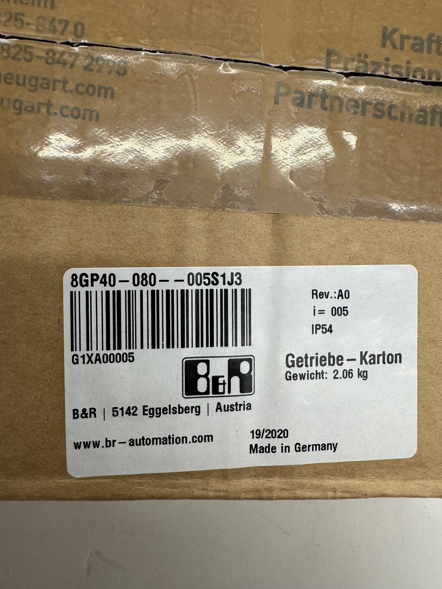 B&R Automation Planetary Gearbox 8GP40-080-005S1J3