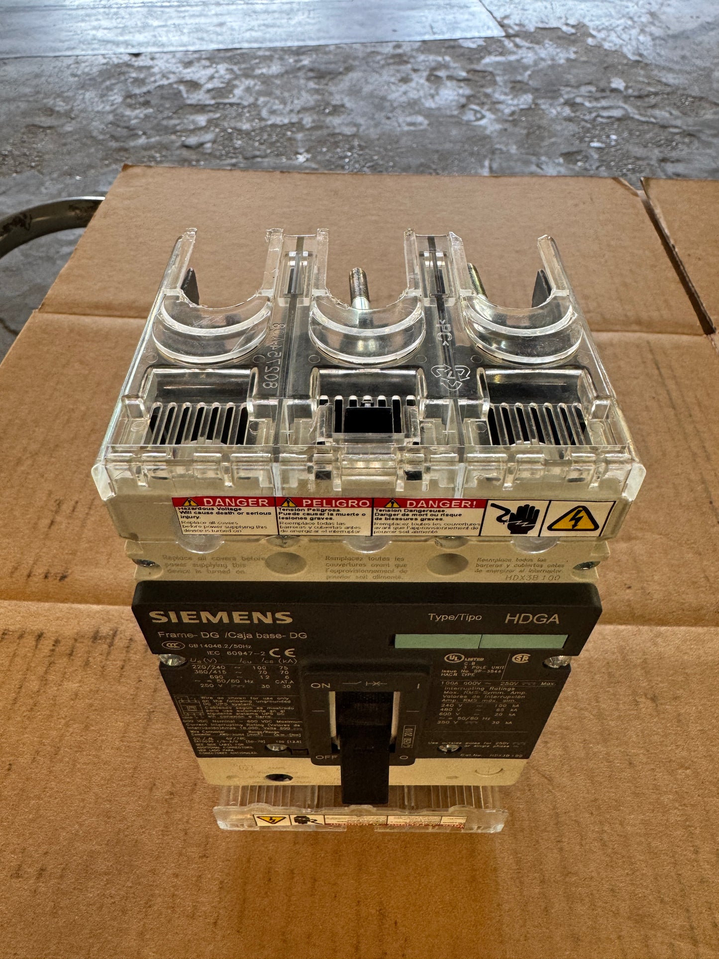 Siemens HDX3B100 Molded Case Circuit Breaker 600V AC / 250V DC Untested Surplus
