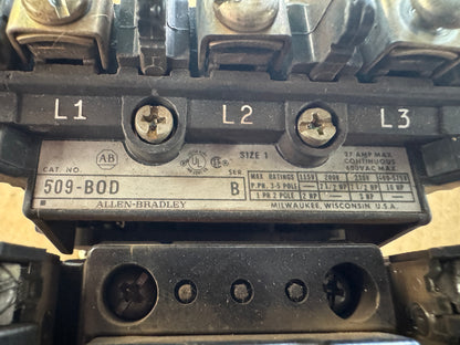 Allen-Bradley 509-BOD Motor Starter