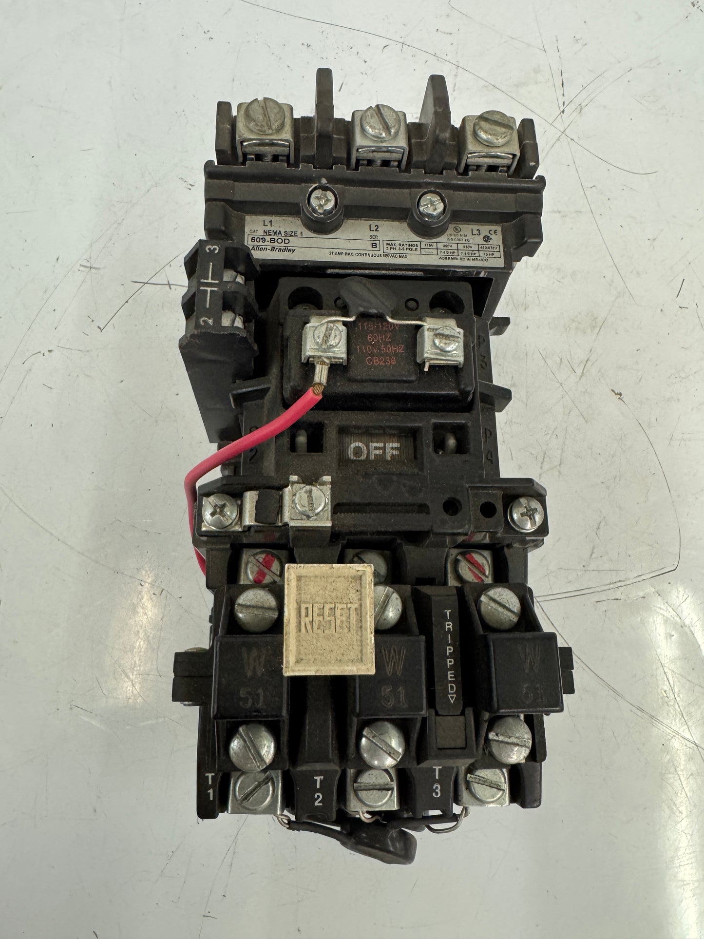 Allen-Bradley Motor Starter 509-BOD