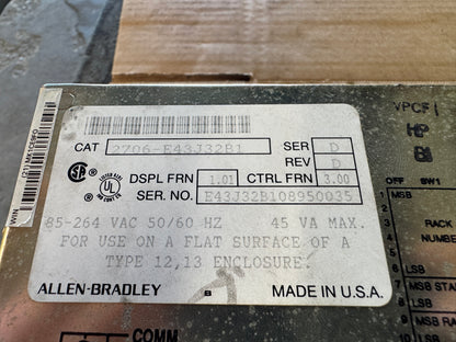 Allen-Bradley 2706-E43J32B1 Dataliner Message Display 85-264V AC 01619
