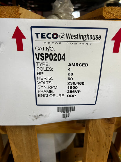 TECO Westinghouse AC Motor VSP0204 - 30 HP 1800 RPM