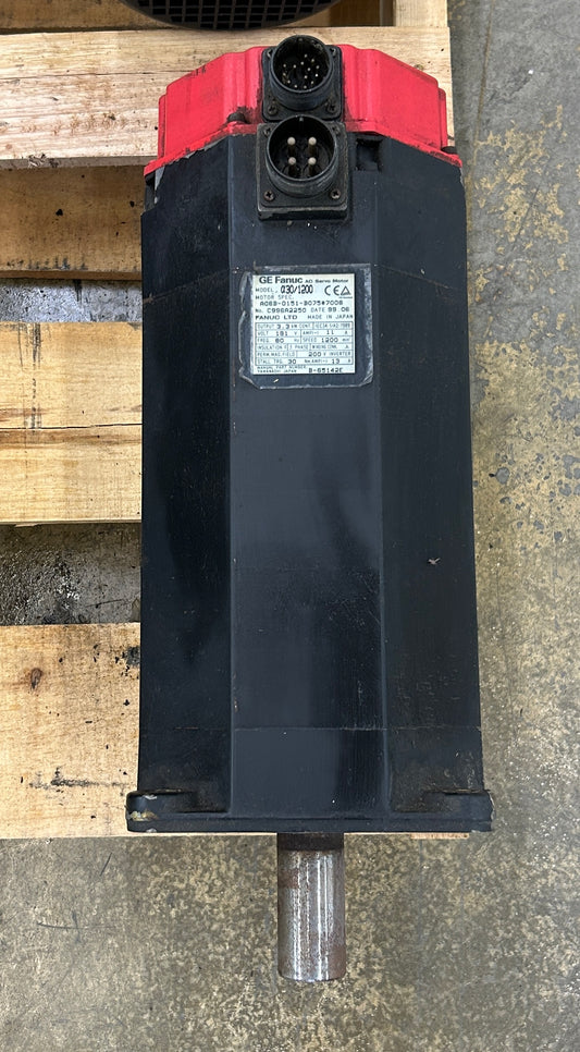 Fanuc (GE Fanuc) AC Servo Motor A06B-0151-B075#7008 - 3 kW 1200 RPM