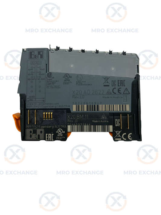 B&R Automation Analog Output Module X20 AO 2622 (with X20 BM 11 bus module) 24 VDC