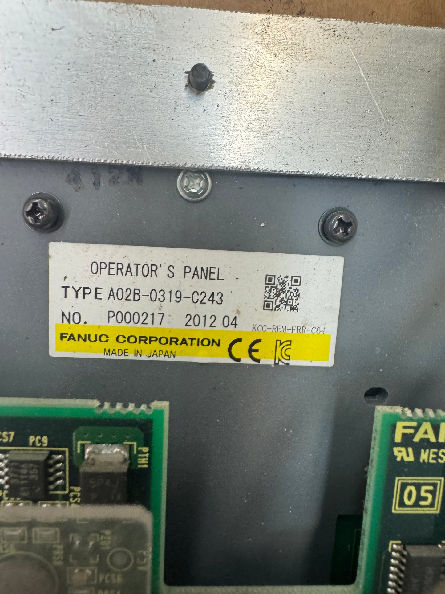 Fanuc CNC Control Unit A02B-0319-B502 24V DC, 3.1A Max