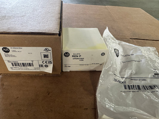 Allen-Bradley Industrial Relay Complete Set 700DC-P000Z24, 700-PMCKIT, PD-748 (Lot of 3) 24V DC