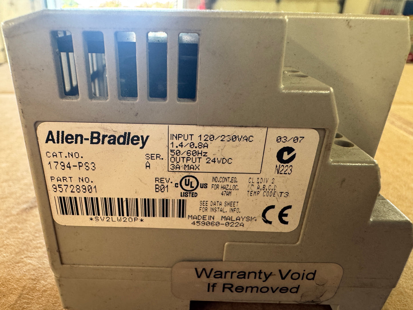 Allen-Bradley 1794-PS3 Power Supply