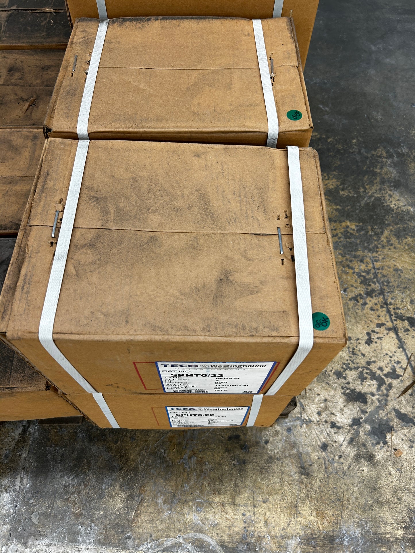 TECO Westinghouse HVAC Single Phase Electric Motor SPHT0/22 - 1 HP 3600 RPM