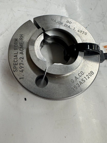 Gage Assembly Company ACME Thread Ring Gage 1353AS120B 1.4970 In. Major Diameter