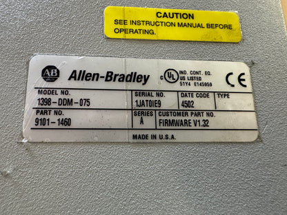Allen-Bradley 1398-DDM-075 Servo Drive 100-240V AC