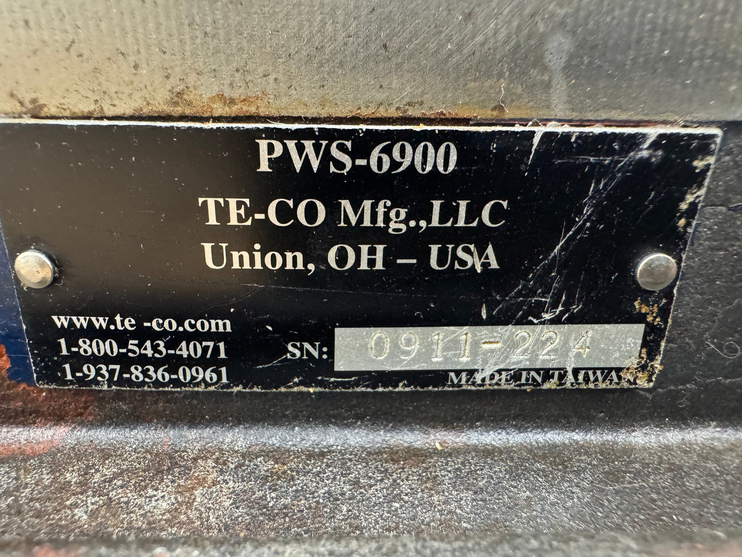 TE-CO Mfg Machine Vise PWS-6900 | 6 In. Jaw Width, 9 In. Jaw Opening m00840