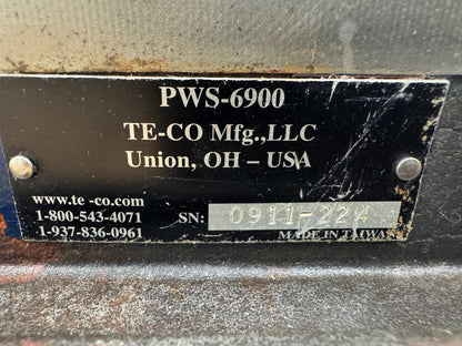 TE-CO Mfg Machine Vise PWS-6900 | 6 In. Jaw Width, 9 In. Jaw Opening m00840